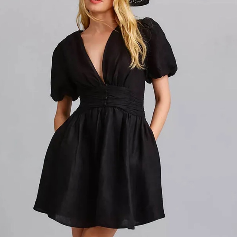 NWT Anthropologie Katerina button front mini dress